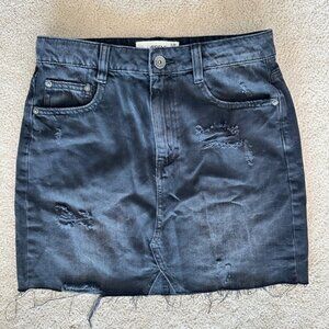 Ardene distressed denim skirt